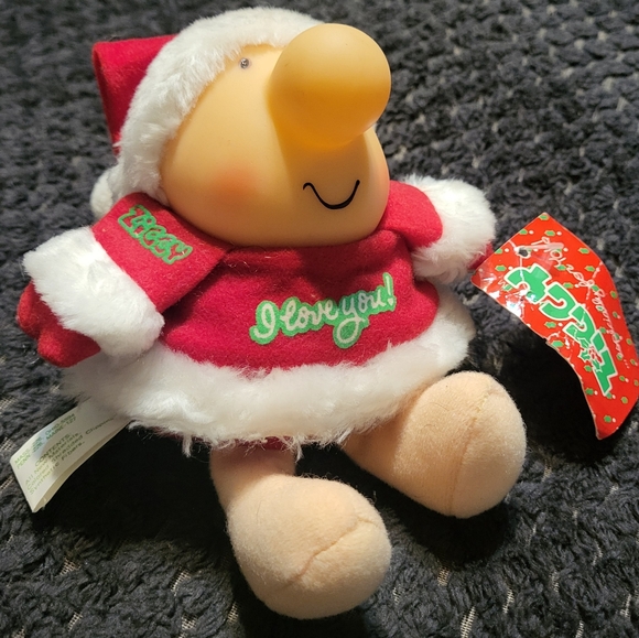 🎅 Santa ZIGGY vintage plush mini Christmas gift I Love You Kiss NWT 1985 - Picture 2 of 4